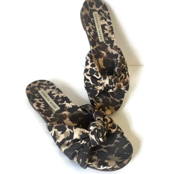 Veronica Beard Women's Leopard Print Sandals - Picture 1 of 8